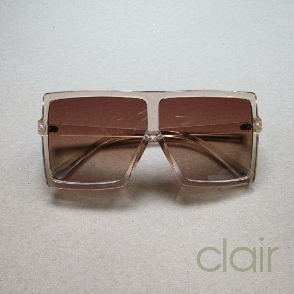 Clear/taupe fashion sunglasses - Picture 1 of 4